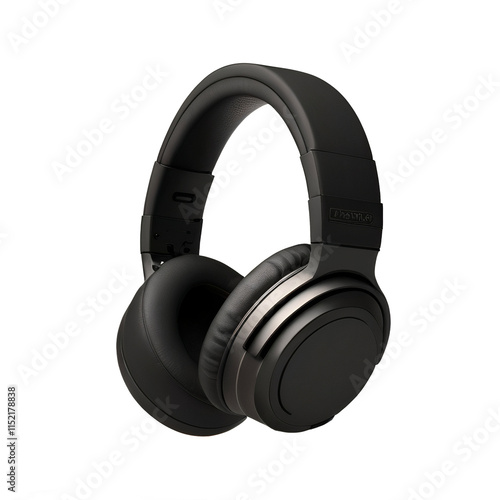 black headphones for gaming and a nice sound meshing   photo