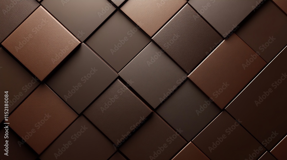A seamless pattern of square tiles in rich brown hues, perfect for backgrounds or design elements. A seamless pattern of square tiles in rich brown hues, perfect for backgrounds or design elements.