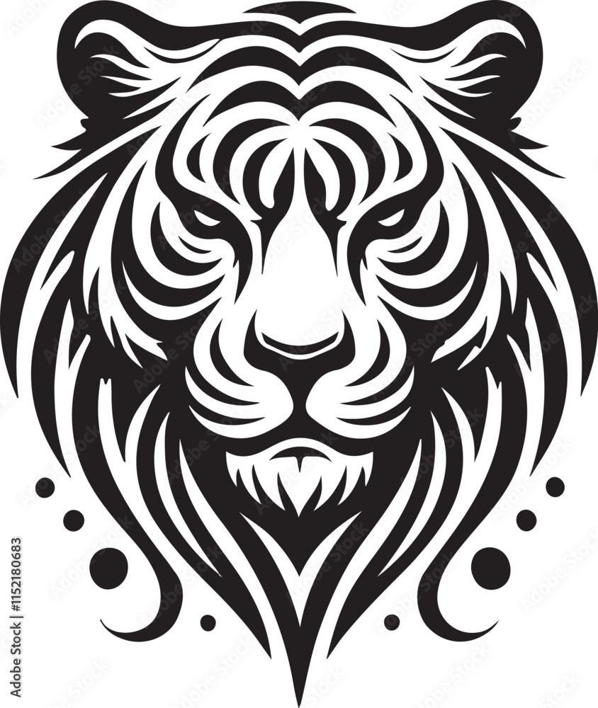 Obraz premium Tiger Vector Illustration - Bold and Dynamic Design