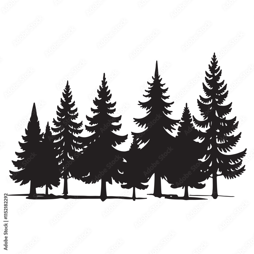Obraz premium Black Tree Silhouette