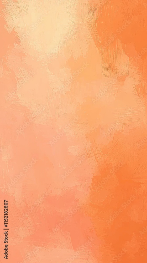 Fototapeta premium Brush strokes of orange and yellow paint create a textured and vibrant background, blending warm hues and artistic strokes for a visually appealing design