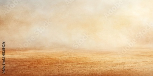 Dusty Desert Landscape Warm Brown Sand Hazy Sky Background