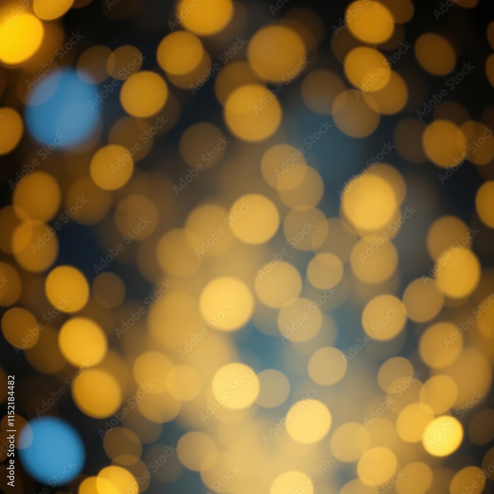 Bokeh lights, golden orbs, blurred circles, abstract background, warm glow, festive atmosphere, soft focus, dreamy illumination, blue accent light, night photography, magical ambiance, sparkling effec Bokeh lights, golden orbs, blurred circles, abstract background, warm glow, festive atmosphere, soft focus, dreamy illumination, blue accent light, night photography, magical ambiance, sparkling effec