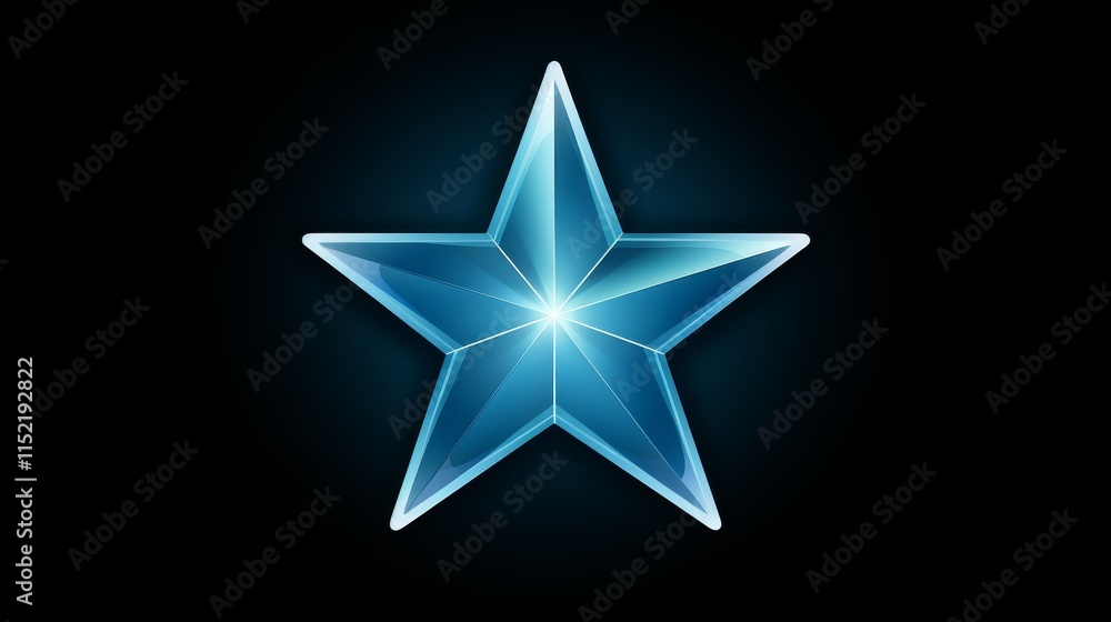 Obraz premium Bright yellow star shining brilliantly against a dark night sky with subtle highlights and depth