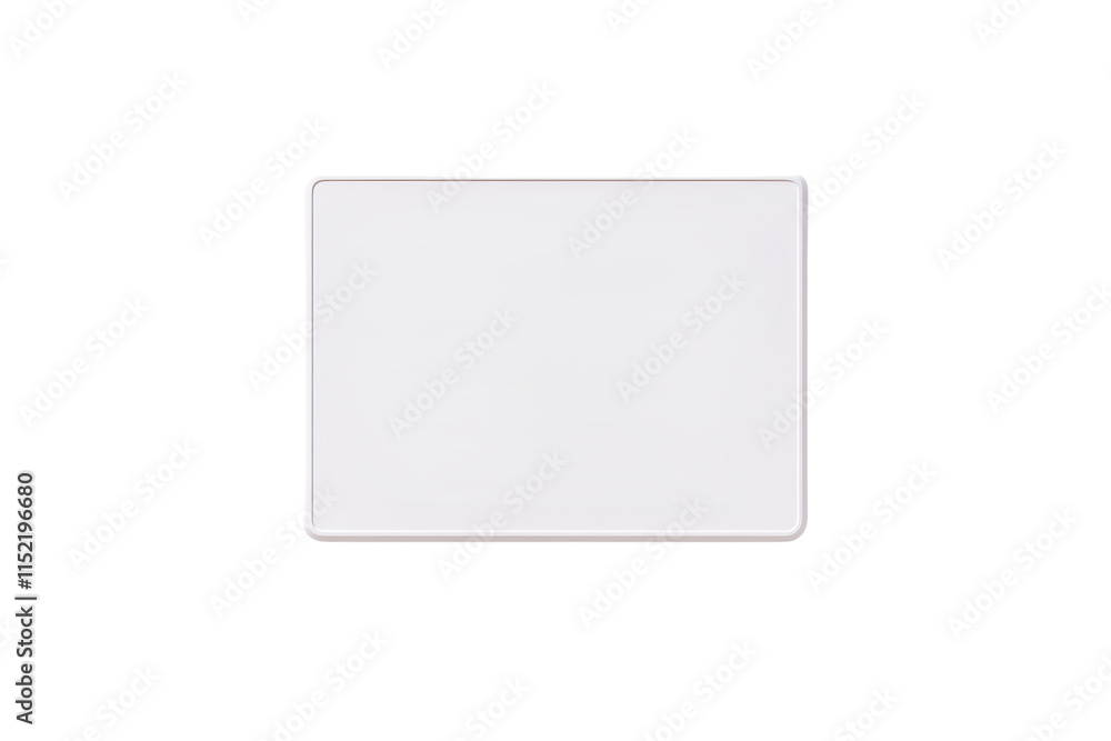 A simple white rectangular plate with smooth edges. A simple white rectangular plate with smooth edges.