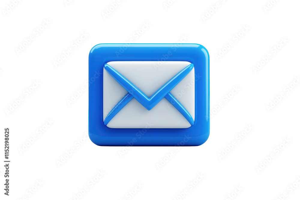 A blue envelope icon symbolizing email communication with a white letter design. A blue envelope icon symbolizing email communication with a white letter design.
