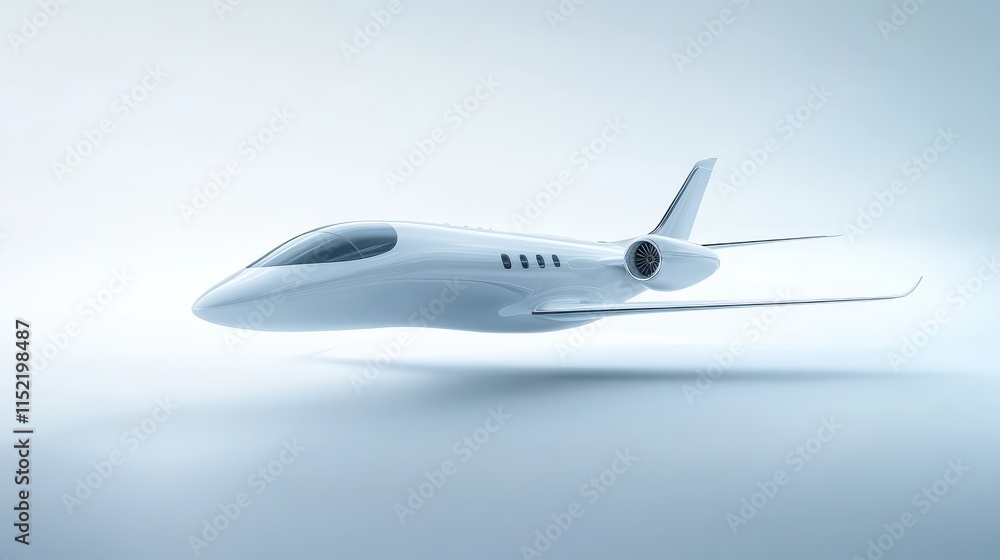 Obraz premium White airplane soaring through sunlit blue sky, a scenic journey through the clouds