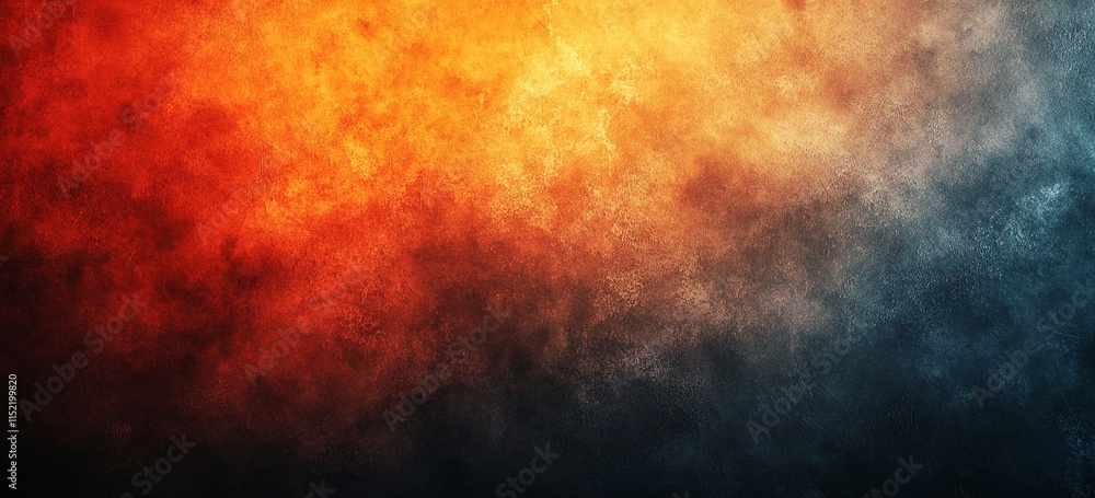 Fototapeta premium Fiery Orange to Dark Blue Abstract Texture Background