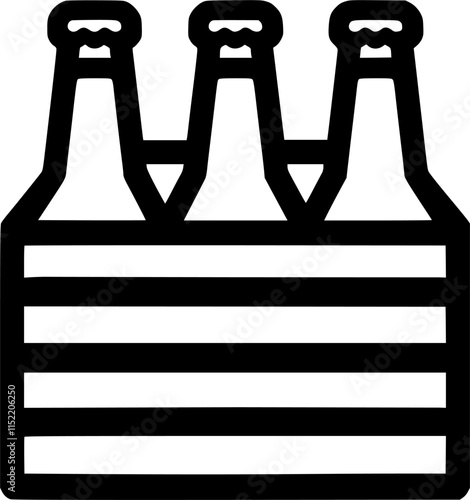 Bottle crate icon. line and glyph version, outline and filled vector sign, symbol, vector, art