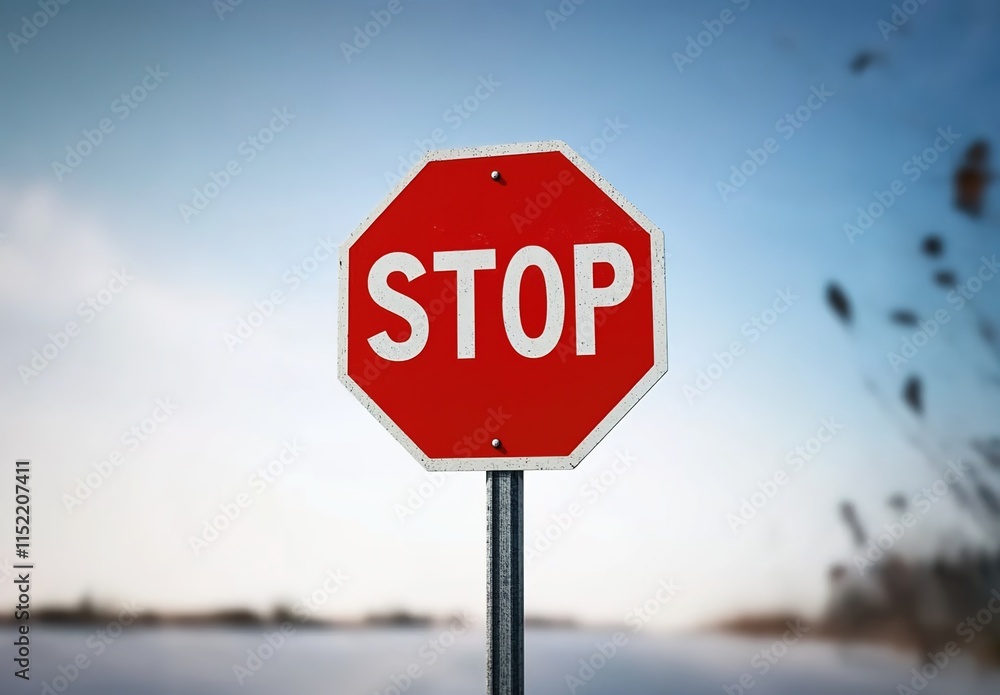 Obraz premium A red stop sign with the word 