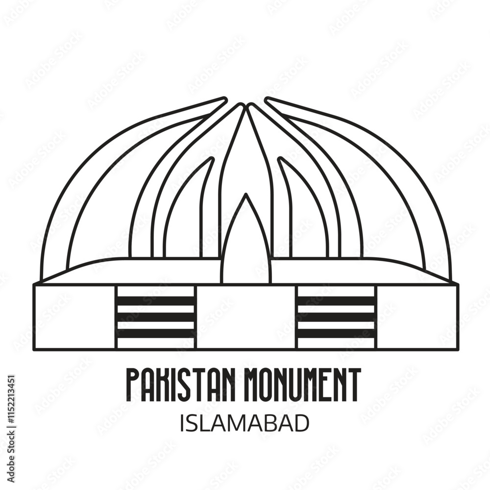 Pakistan National Monument Travel Icon