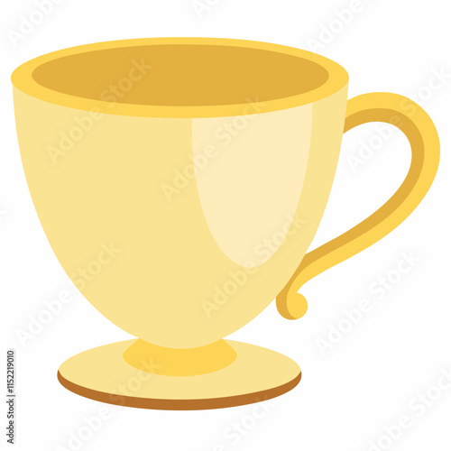 porcelain cup vector icon on white background photo