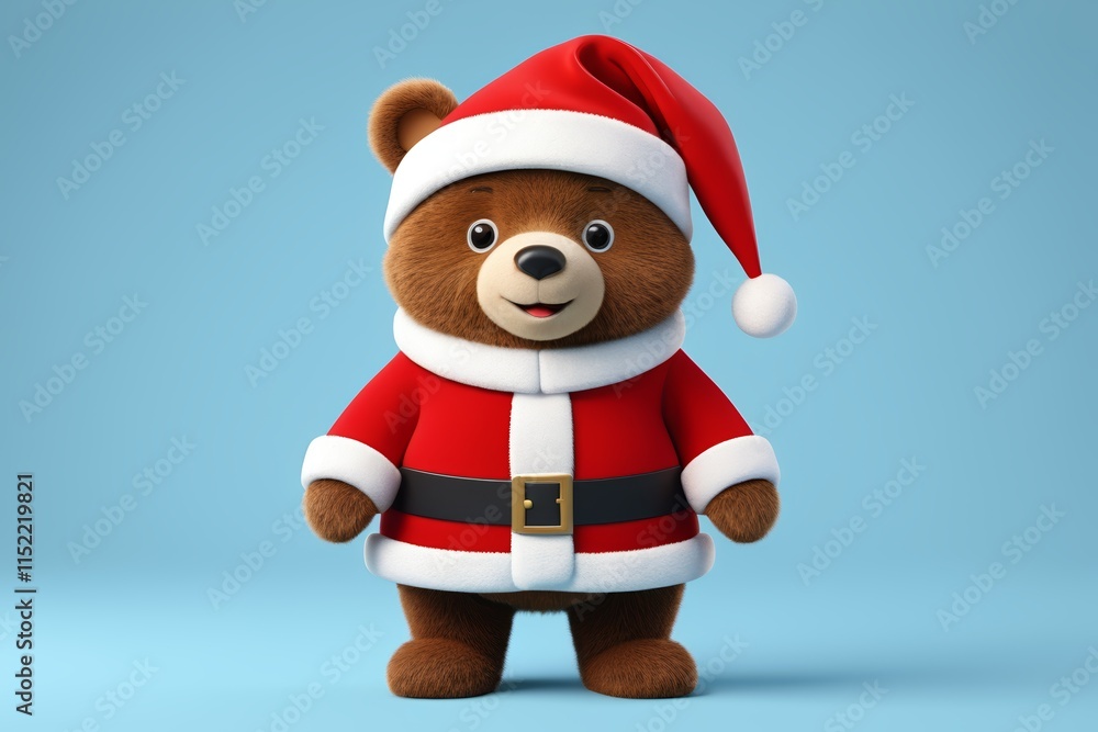 arafed teddy bear dressed in a santa outfit and hat arafed teddy bear dressed in a santa outfit and hat