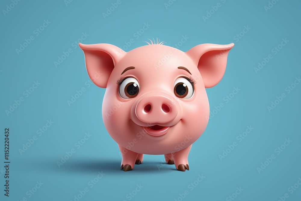 cartoon pig with big eyes and a big nose cartoon pig with big eyes and a big nose