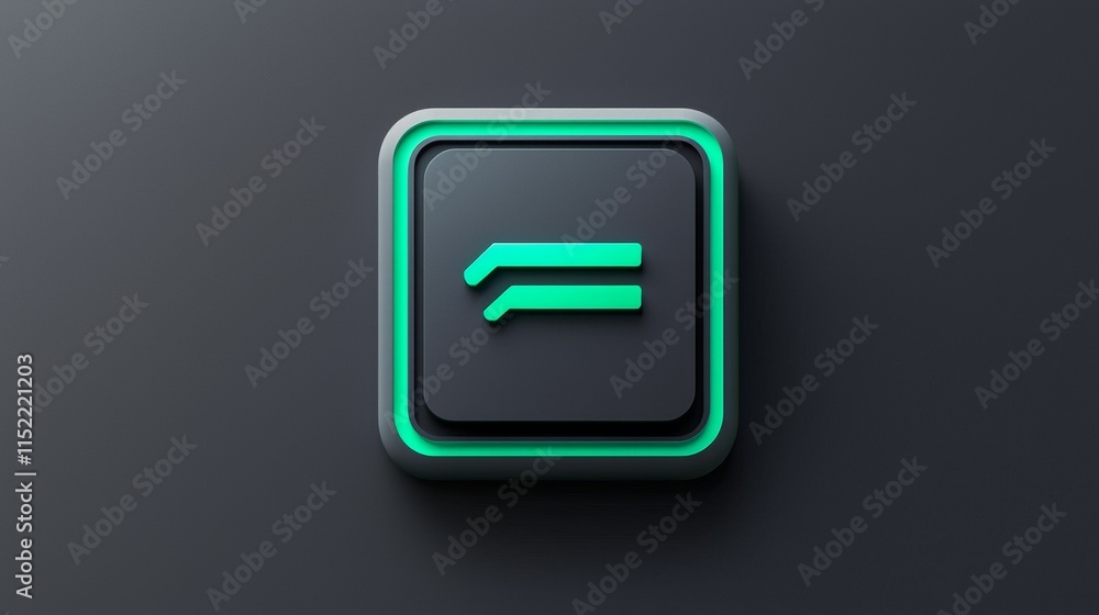 Modern icon featuring green lines on a dark background, representing digital or technological concepts in an abstract way Modern icon featuring green lines on a dark background, representing digital or technological concepts in an abstract way