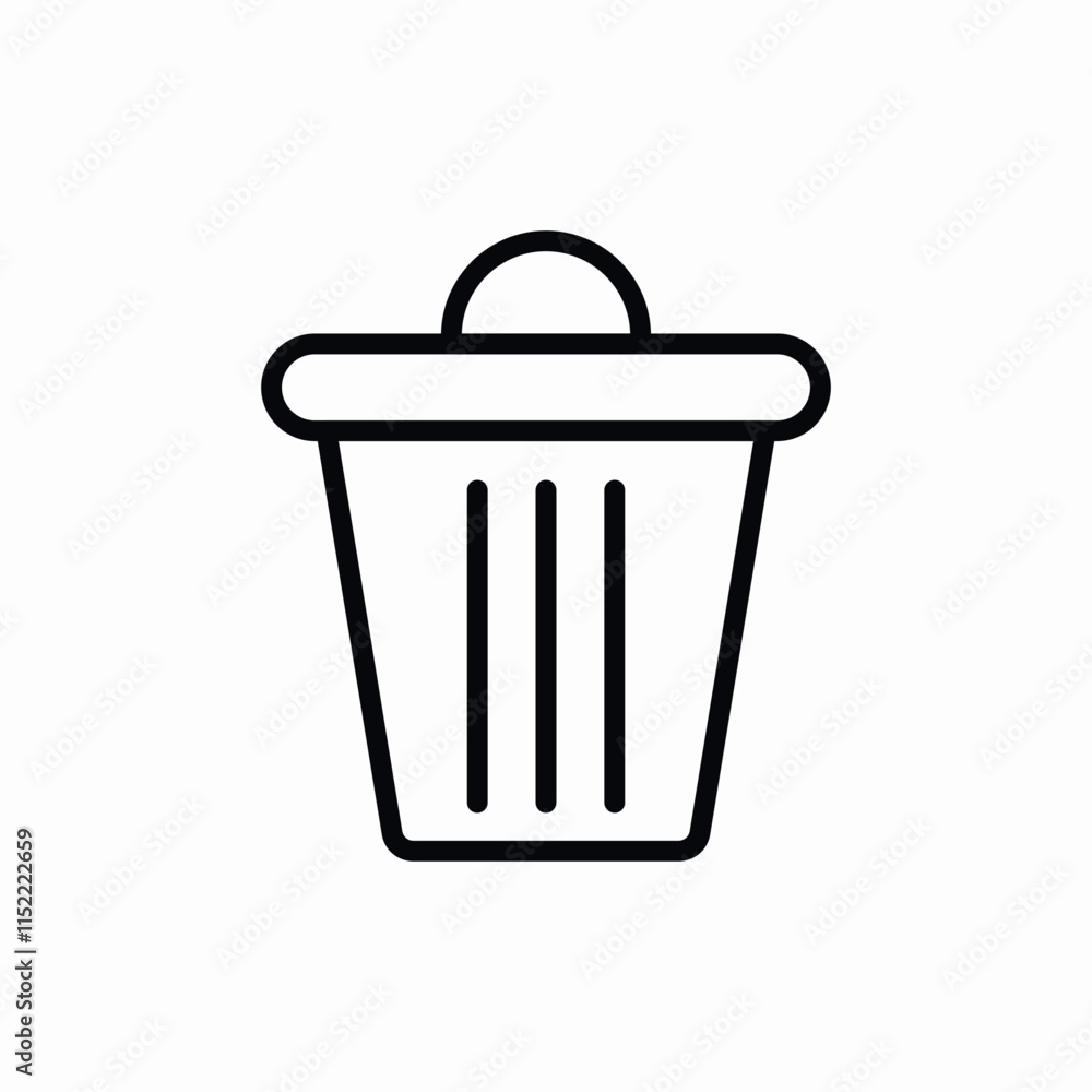 Trash Can Delete Remove Icon Vector Sign Trash Can Delete Remove Icon Vector Sign