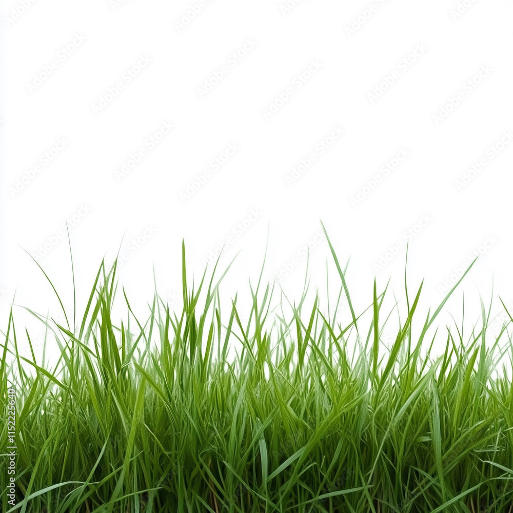 green grass field isolated on white background green grass field isolated on white background