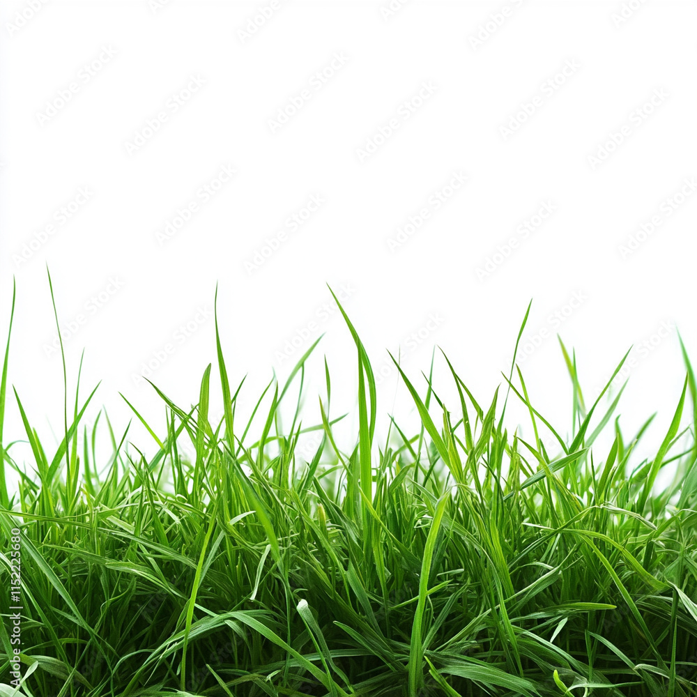 green grass field isolated on white background green grass field isolated on white background