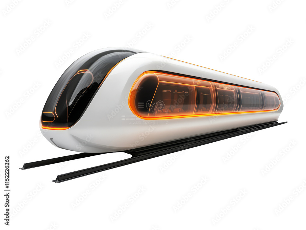 Modern Automatic Train Design with Futuristic Door System Modern Automatic Train Design with Futuristic Door System