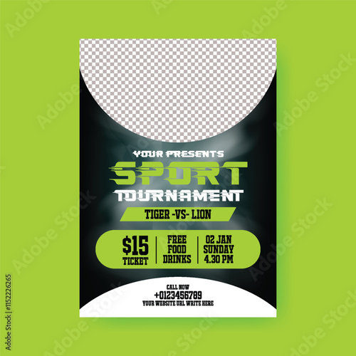 Sports event editable print flyer or poster template and fitness workout flyer poster, leaflet brochure cover design