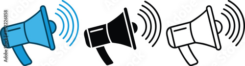 MegaPhone Icons Announcement, Broadcast, Communication, Promotion, Public Address