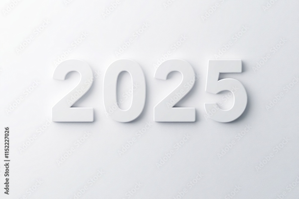 2025 Minimalist Typography Design - Clean and Modern New Year Graphic 2025 Minimalist Typography Design - Clean and Modern New Year Graphic
