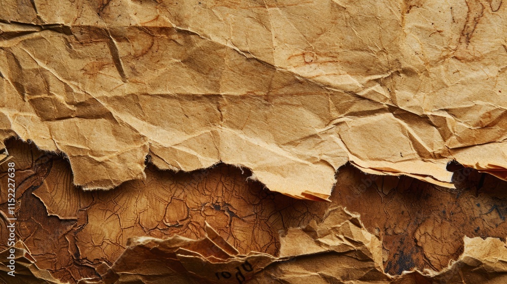 Fototapeta premium Vintage Worn Paper Texture Background with Grungy Edges