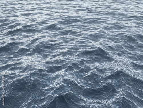 Gentle Waves, Ripples on Water Surface, Ocean Texture, Blue Sea Background