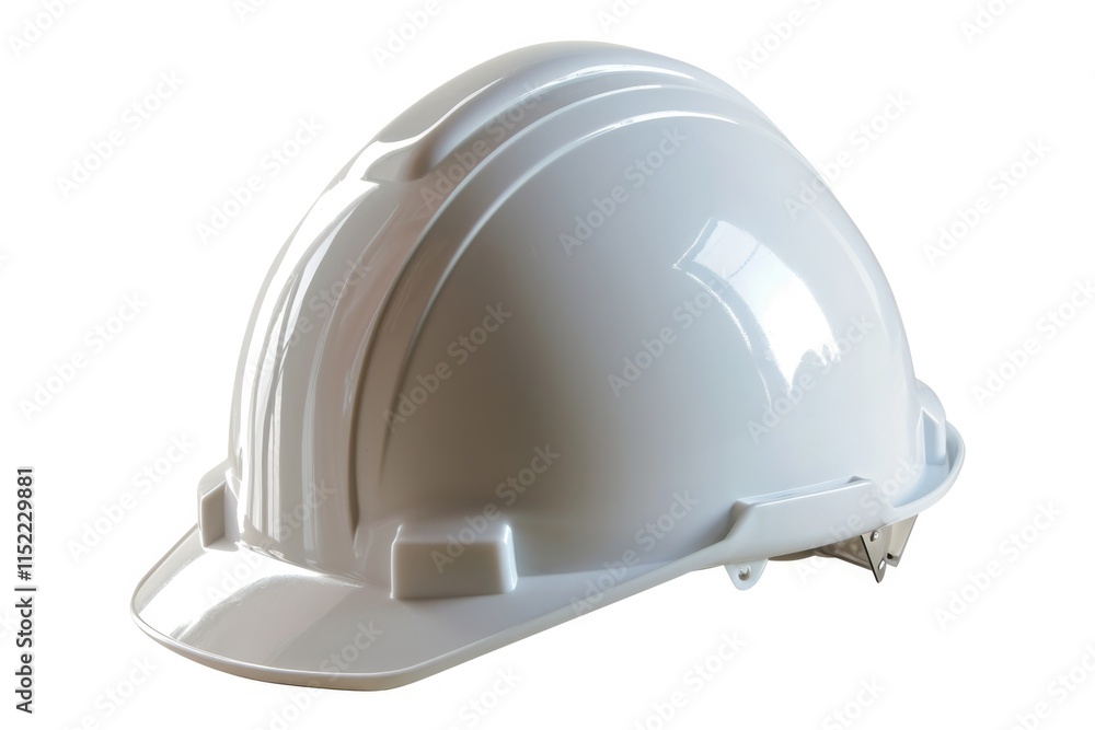Fototapeta premium Yellow Hard Hat for Construction Workers Isolated on White Background