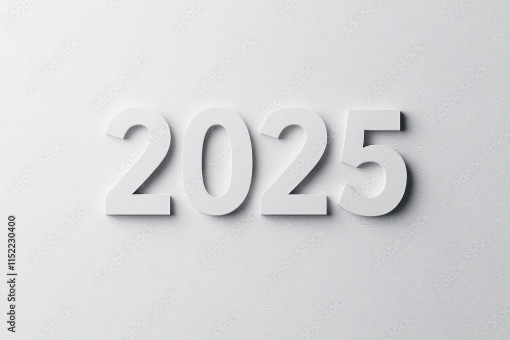 Elegant 2025 Typography Design: A Fresh Start for the New Year Elegant 2025 Typography Design: A Fresh Start for the New Year