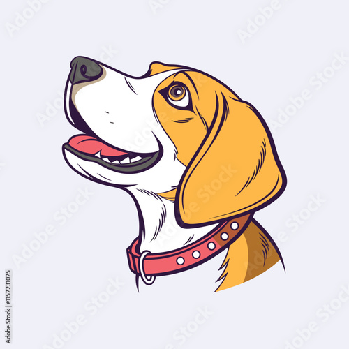 A dog head vector is a stylized, scalable digital illustration of a dog's head, often used for logos or icons. photo