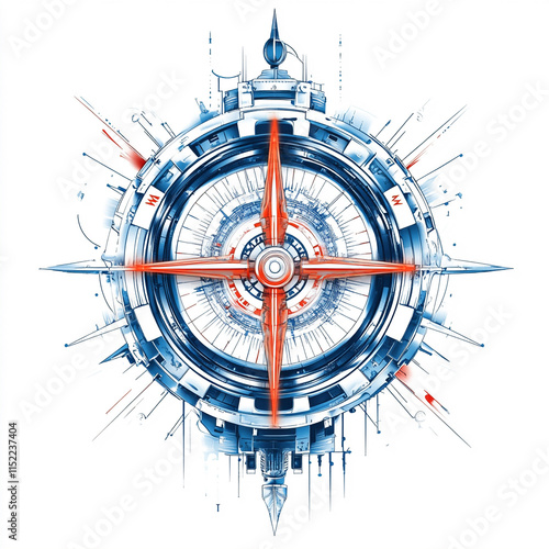 Tribal Compass illustration photo