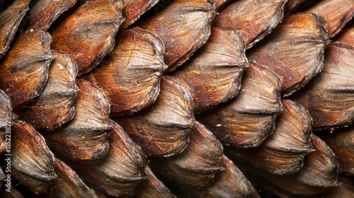 Macro shot a pine conea??s intricate layers and natural texture photo