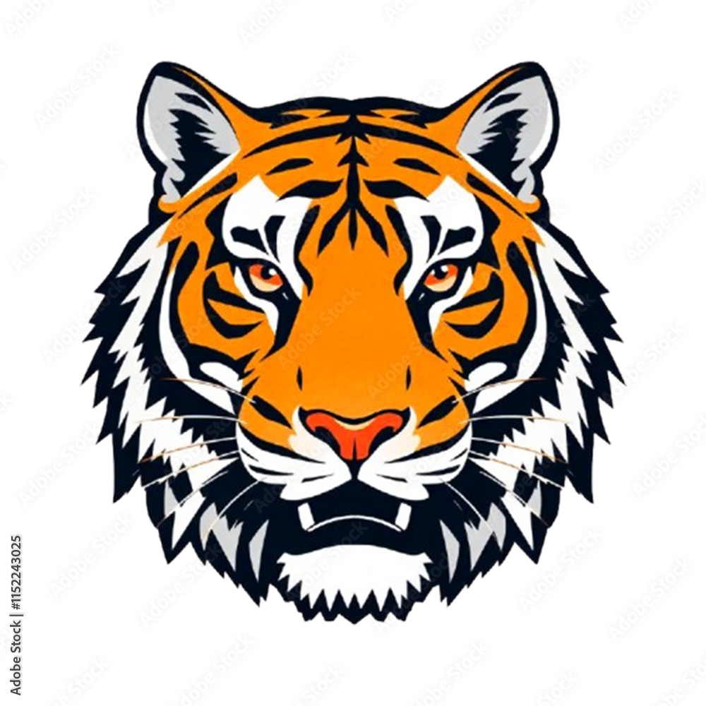 Striking Emblem of a Fierce Tiger Striking Emblem of a Fierce Tiger