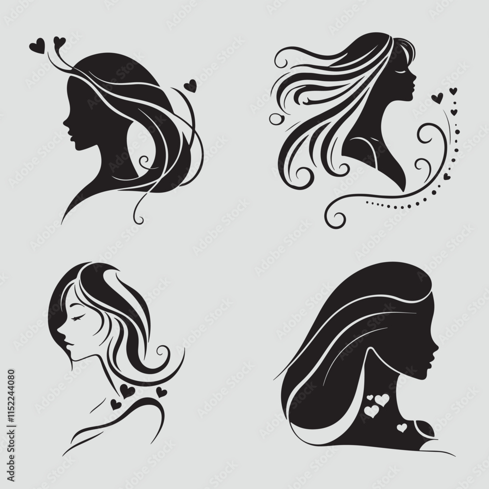 Stylish Vector of Woman Relaxing in Romantic Style Artwork Stylish Vector of Woman Relaxing in Romantic Style Artwork