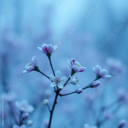 bokeh blue of  Gloryofthesnow in bloom  abstract bokeh light background bright   emotional harmonious vignette  photo