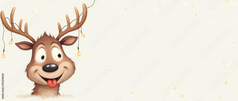 Reindeer Selfie – A Reindeer Face with Its Head Tilted and Tongue Sticking Out Like It’s Taking a Selfie Reindeer Selfie – A Reindeer Face with Its Head Tilted and Tongue Sticking Out Like It’s Taking a Selfie