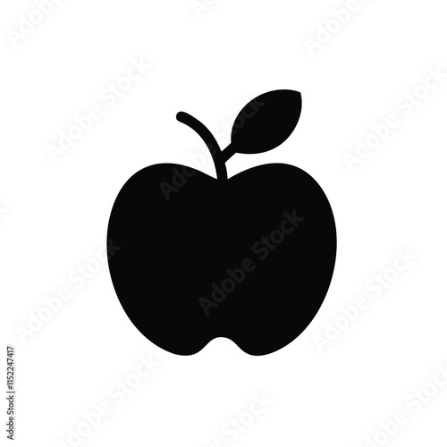 A apple icon vector silhouette symbol