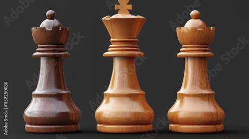 Wallpaper Mural Chess queen isolated on Background. Torontodigital.ca