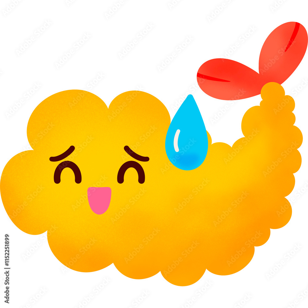 Tempura Relieved Face Cartoon Tempura Relieved Face Cartoon