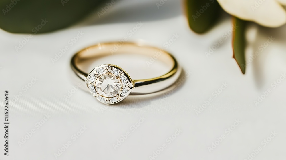 wedding ring placed on white background highlighting its elegance wedding ring placed on white background highlighting its elegance
