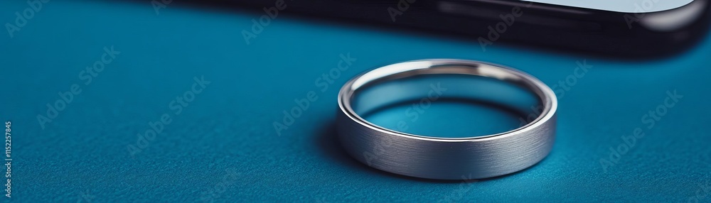 Wearable ring device syncing with a smartphone for instant payment, futuristic accessories Wearable ring device syncing with a smartphone for instant payment, futuristic accessories