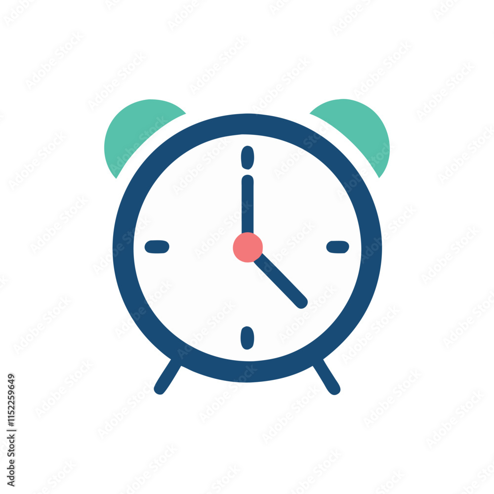 Minimal Clock Alarm Icon Illustration Design Minimal Clock Alarm Icon Illustration Design