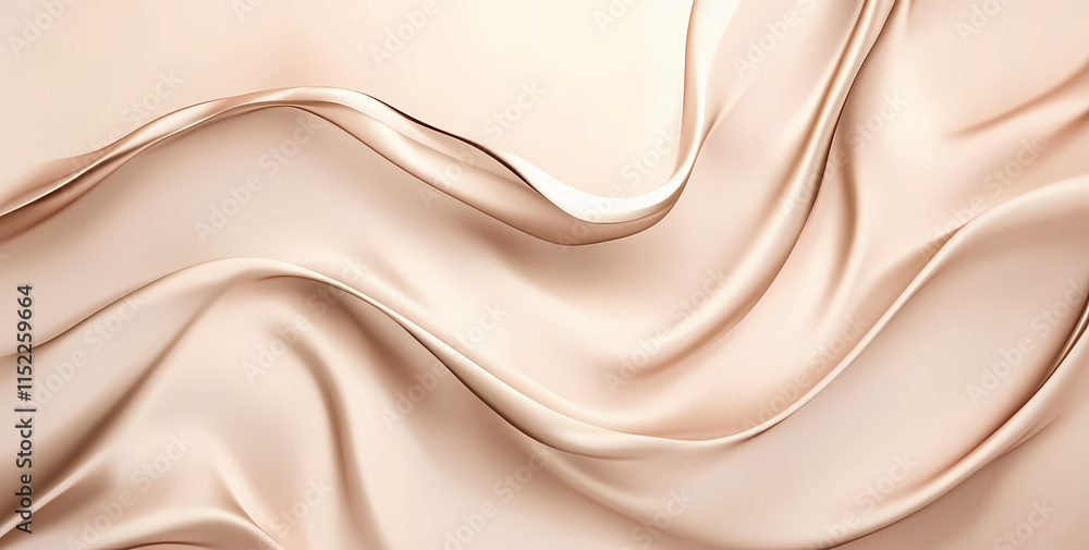 Obraz premium Beige gradient background with copy space, metallic texture