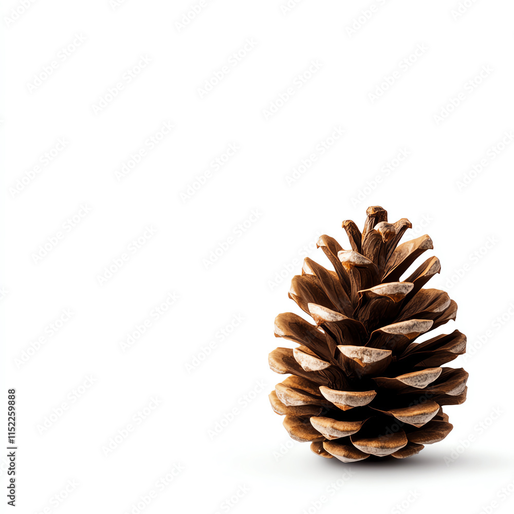 Single pine cone on a white isolated background. Single pine cone on a white isolated background.