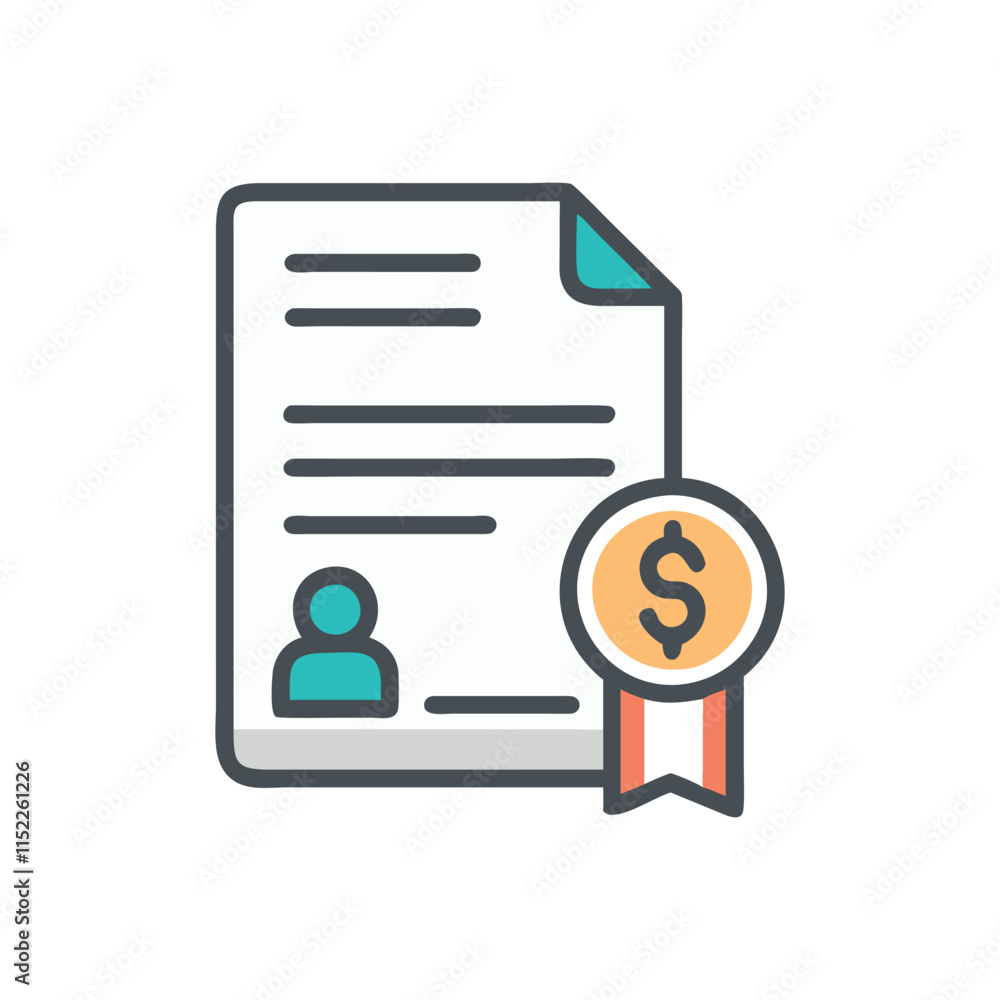 Stylish Contract Holder Icon Illustration Design Stylish Contract Holder Icon Illustration Design