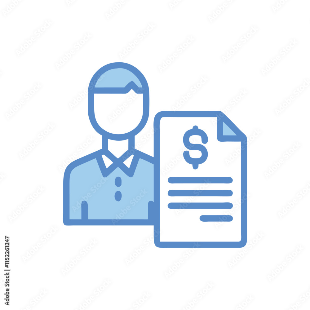 Minimal Contract Holder Icon Illustration Design Minimal Contract Holder Icon Illustration Design