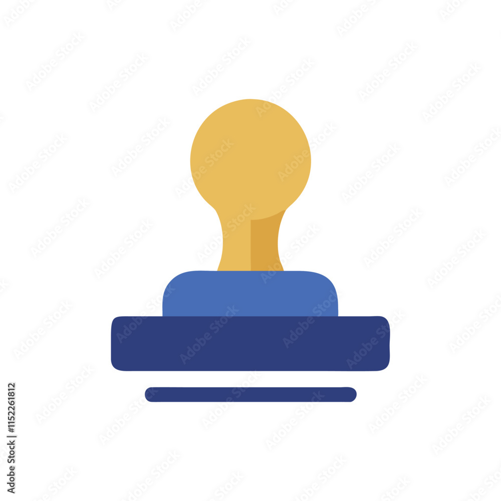 Creative Corporate Stamp Pad Icon Illustration Design Creative Corporate Stamp Pad Icon Illustration Design