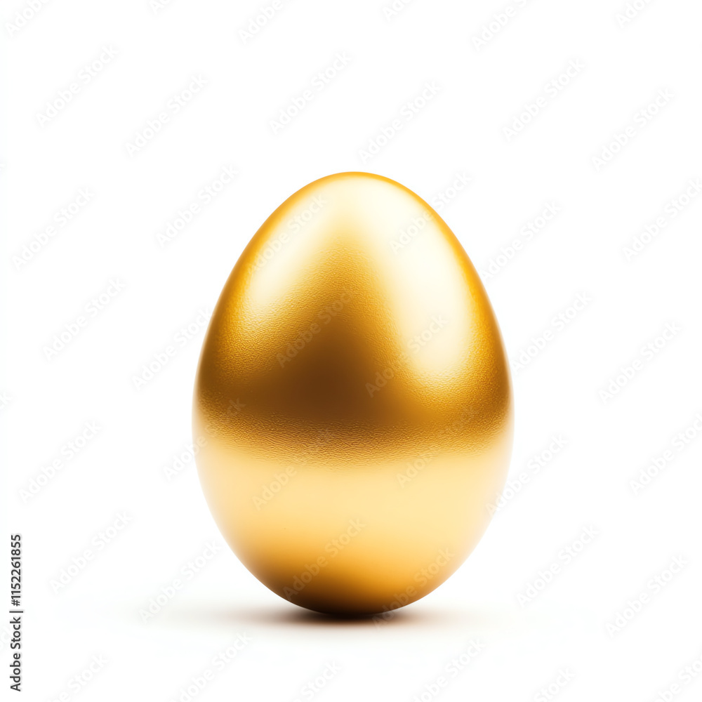 Shiny golden egg on a white isolated background. Shiny golden egg on a white isolated background.