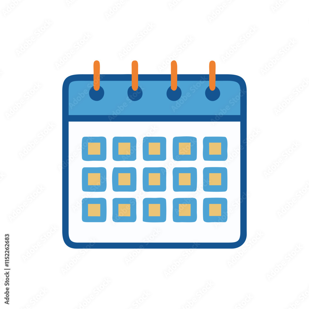 Stylish Desk Calendar Icon Illustration Design Stylish Desk Calendar Icon Illustration Design